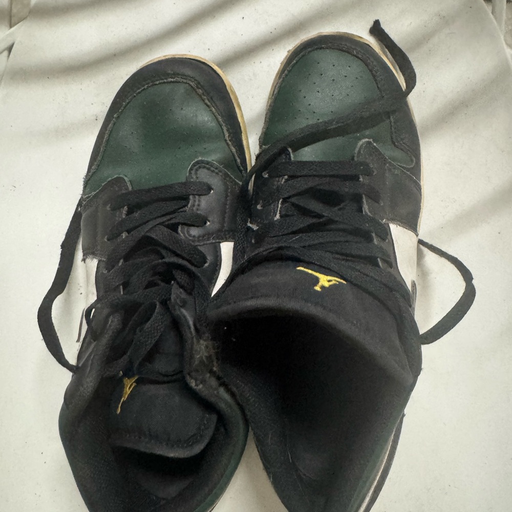 Jordan Black and Green Sneakers